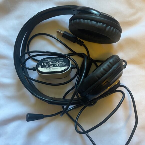 Microsoft LifeChat LX-3000 Digital USB Headset Headphones Microphone Model 1084 - Picture 6 of 7